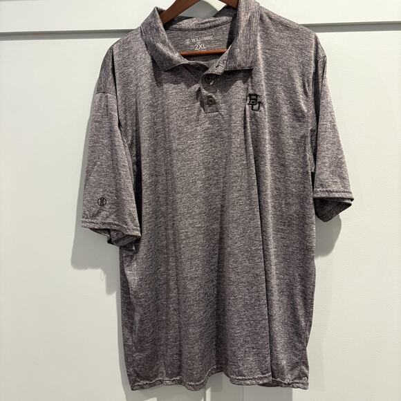 Baylor University Polo Shirt Mens 2XL Gray Holloway Dry Excel Performance Golf - Picture 1 of 10